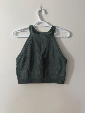 Aerie Superchill Highneck Ribbed Bra Top